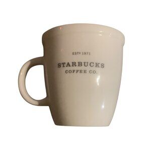 Vtg 2001 Starbucks Established 1971 Barista White Ceramic Coffee Mug With Handle